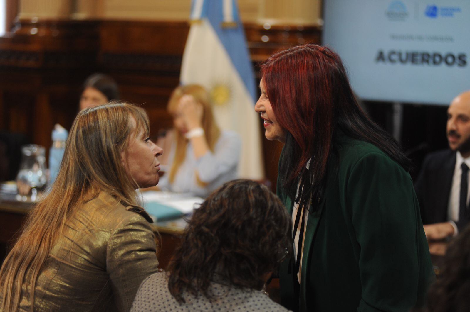 Figueroa junto a la senadora kirchnerista Juliana Di Tullio (Foto: Federico López Claro)