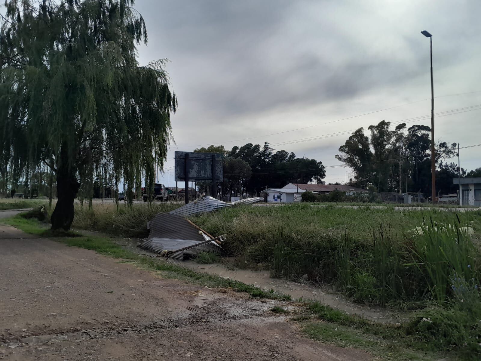 Temporal en Tres Arroyos: evacuados, árboles  caídos, techos volados y daños