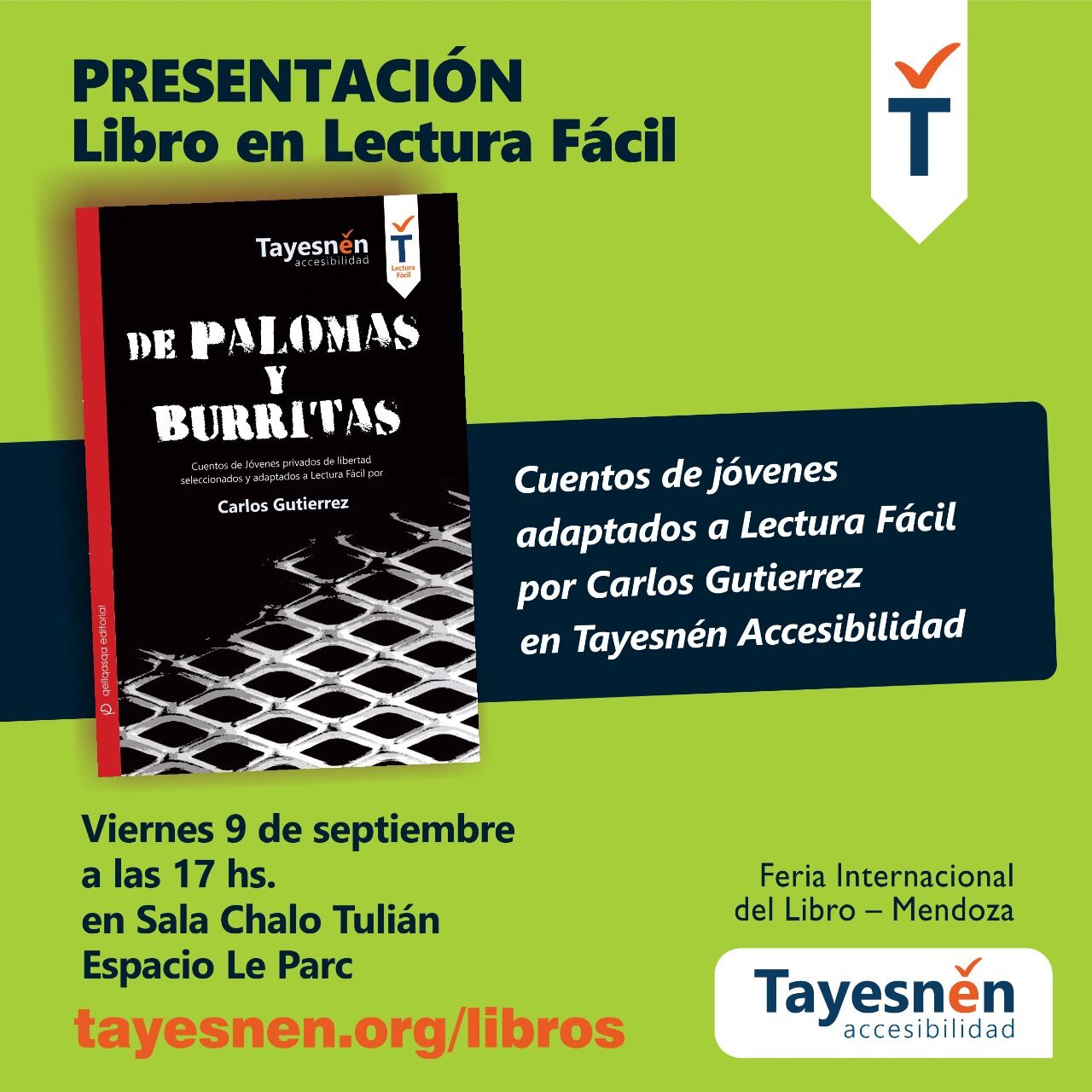 Tayesnén presentará dos nuevos libros