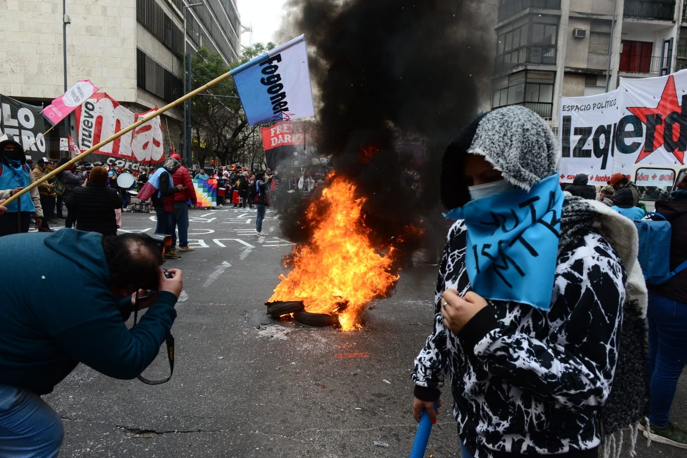 La protesta por Kosteki y SAntillán en Córdoba (José Gabriel Hernández/LaVoz).