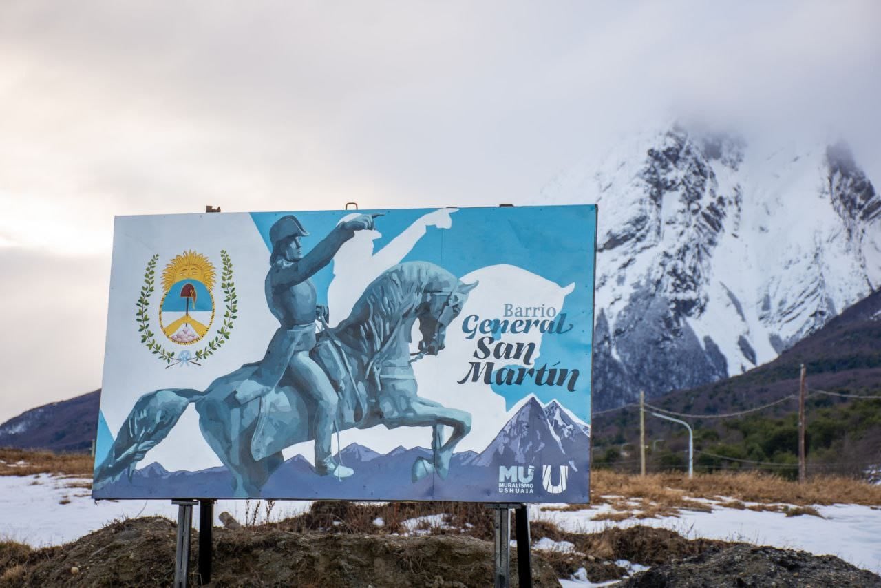 Ushuaia: inauguraron un mural en el barrio General San Martín