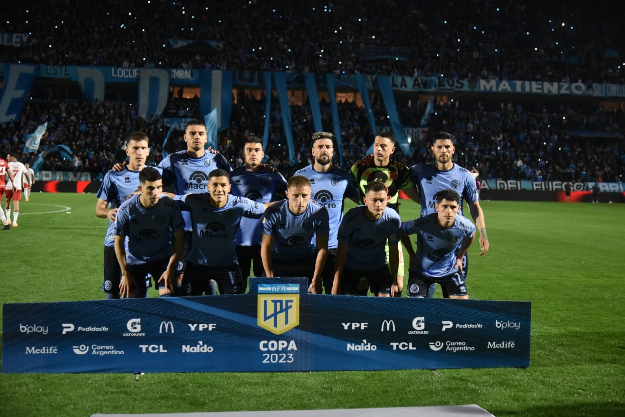 Foto de Facundo Luque desde el estadio de Belgrano, donde el equipo se impuso 2-1 a Estudiantes por la Copa de la Liga Profesional.