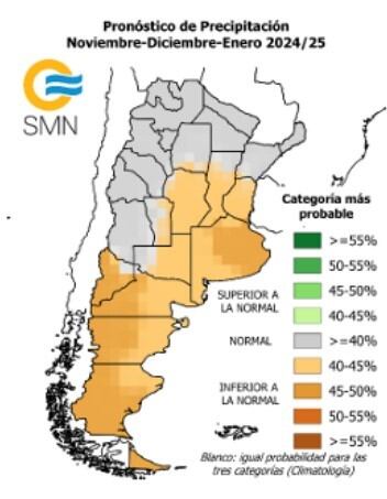 En Córdoba, las lluvias serán normales, pero con cierta escases en el norte provincial.