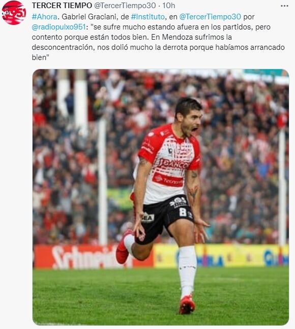 Con Gabriel Graciani, Instituto recuperó a una pieza clave, al goleador del equipo.