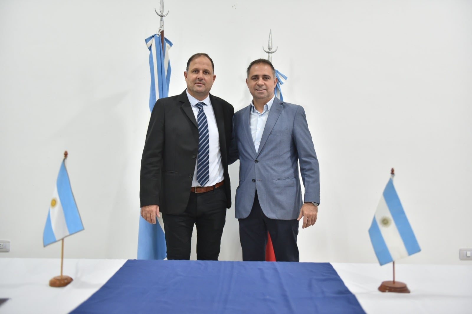 Francisco Fiorotto - Mauricio Davico - intendentes de Pueblo Belgrano y Gualeguaychú.