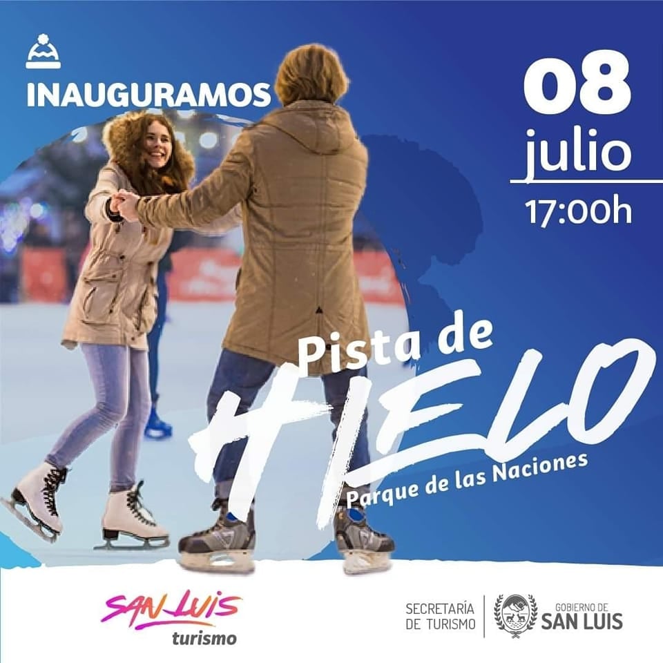 Pista de hielo en el Parque de las Naciones de San Luis