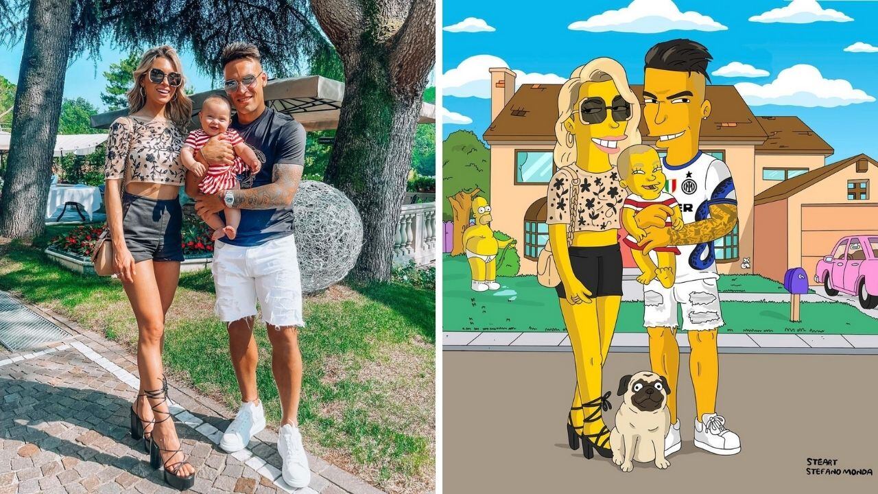 La imagen de Agustina, Nina y Lautaro de Los Simpson. 