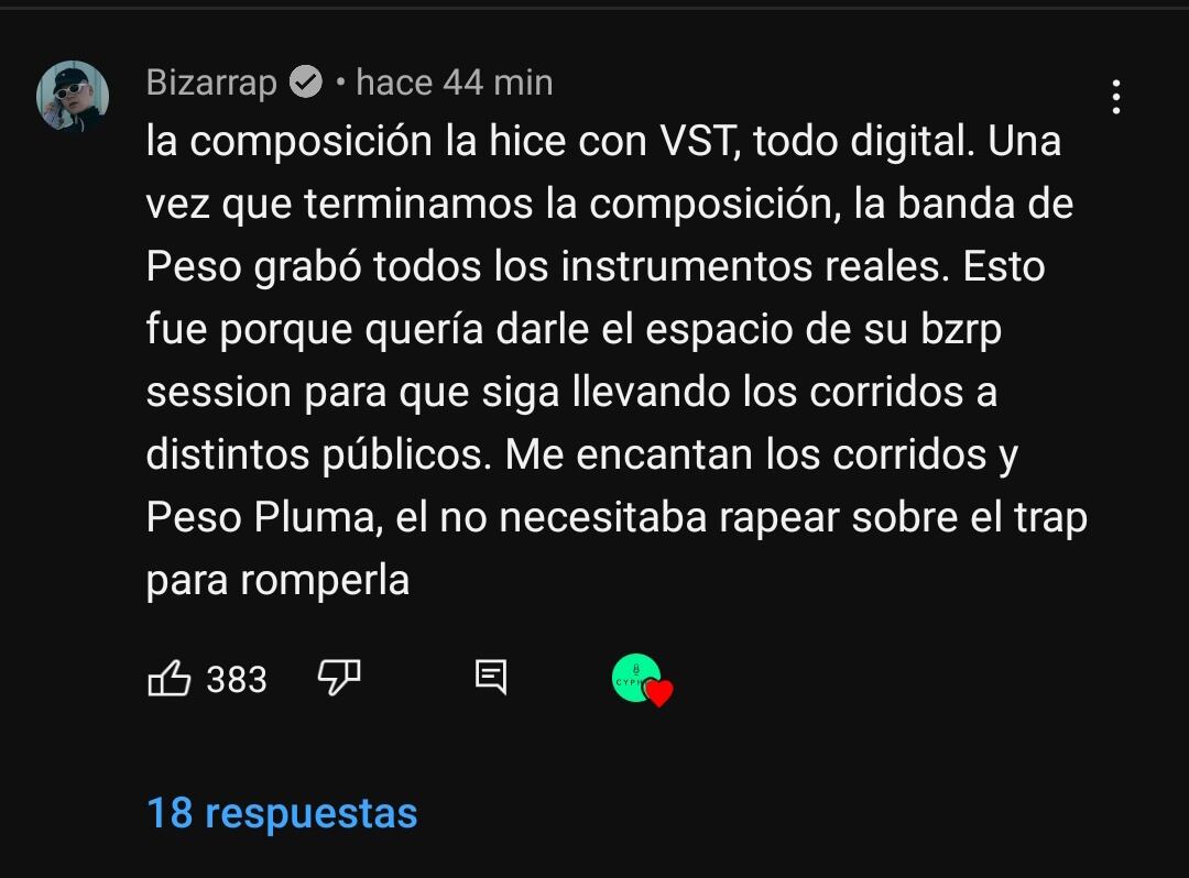 Bizarrap salió a dar explicaciones tras las críticas por su Music Session con Peso Pluma