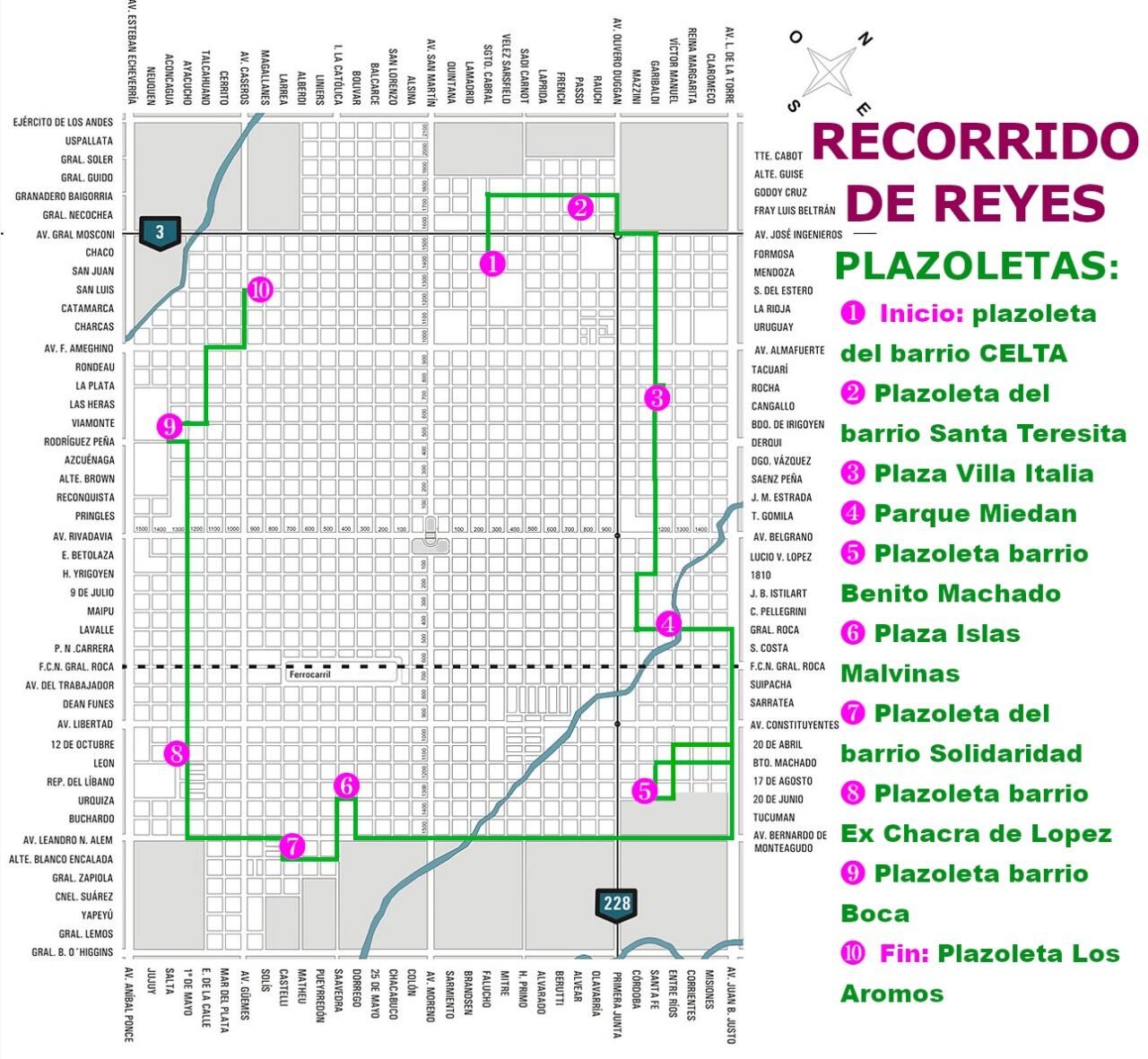 recorrido Reyes Magos Tres Arroyos