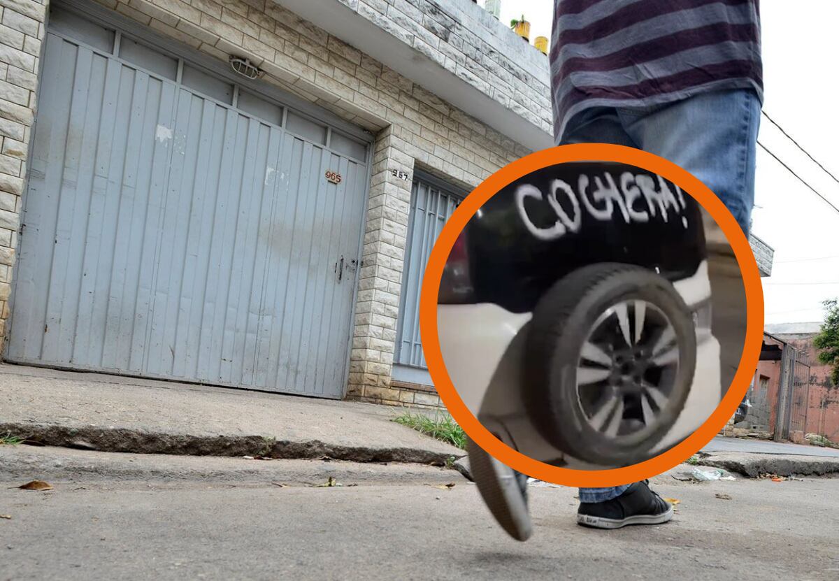 Pintaron con insultos un auto que tapó el ingreso a una cochera en Córdoba