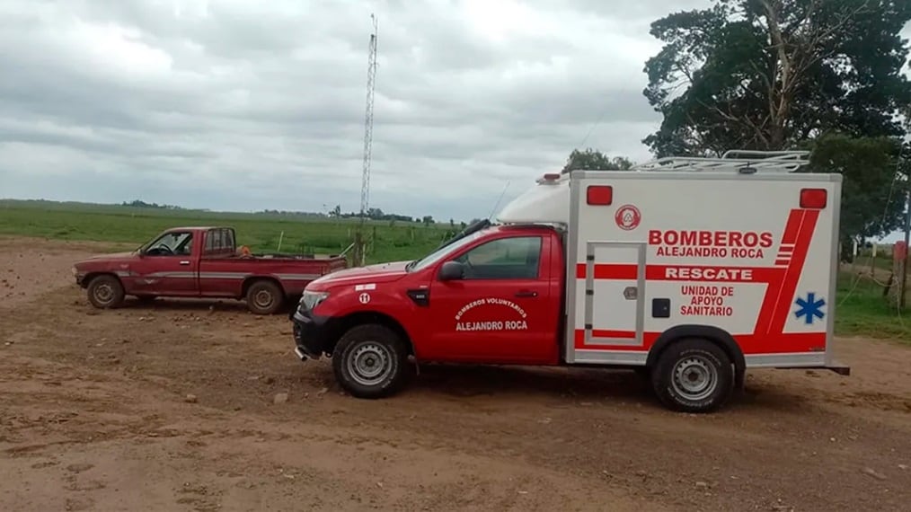 Alejandro Roca. El campo donde ocurrió la tragedia (Bomberos).