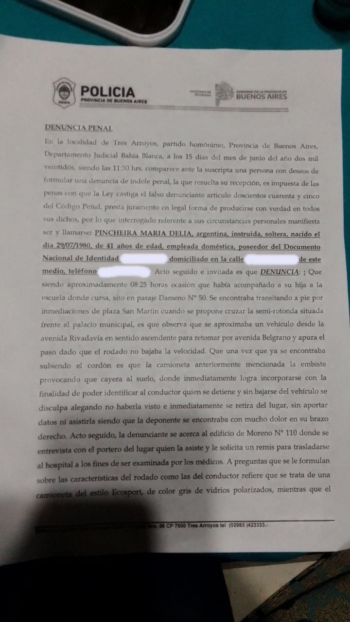 Atropelló a una mujer y se dio a la fuga sin asistirla