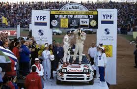 Juha Kankkunen, cuando ganó el Rally de Argentina 1993 en Córdoba, con Toyota.