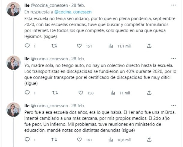 El hilo de Twitter que se hizo viral.