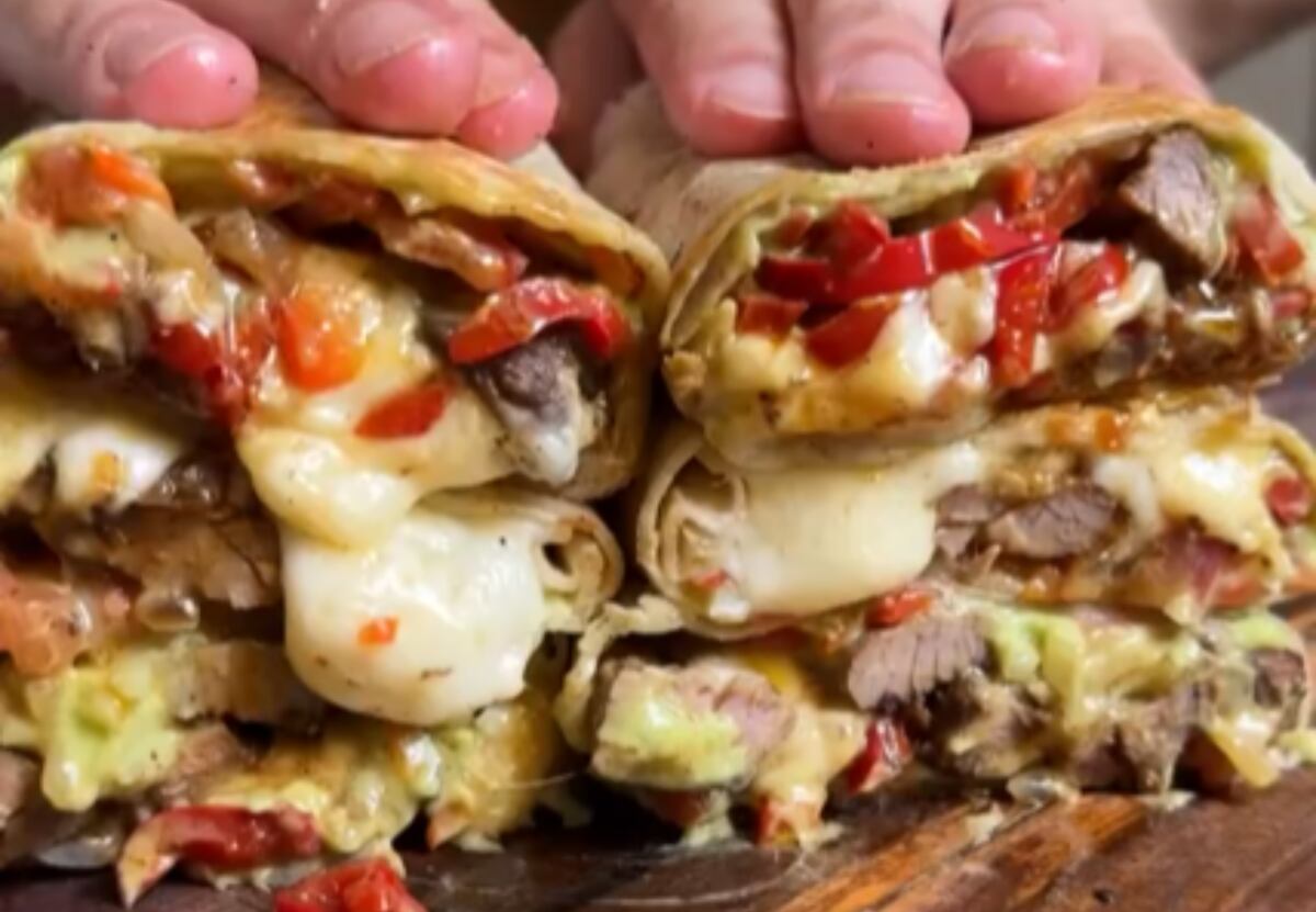 La receta ideal para resolver las comidas en verano: burritos de carne y vegetales