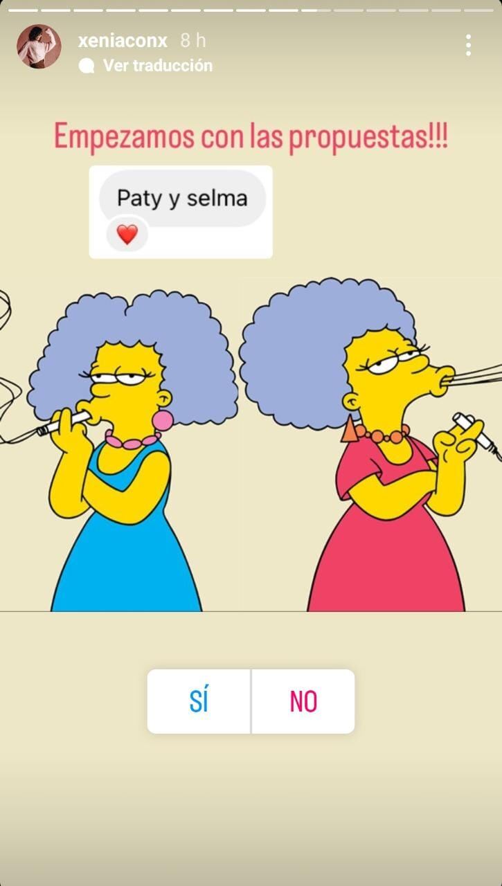 Las hermanas de Los Simpson fueron una de las opciones de Xenia.