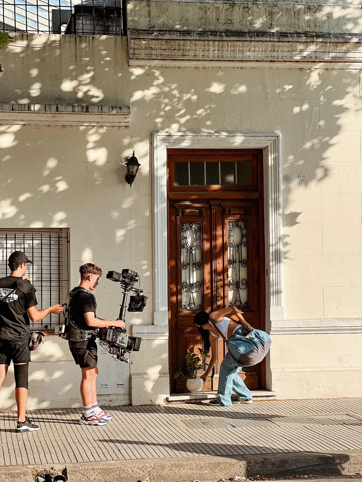 María Becerra en pleno rodaje de su videoclip.