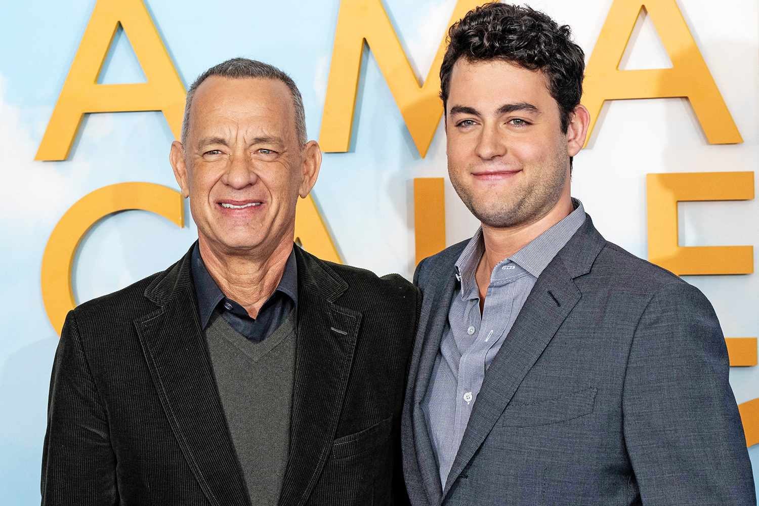 Tom Hanks junto a su hijo Truman.