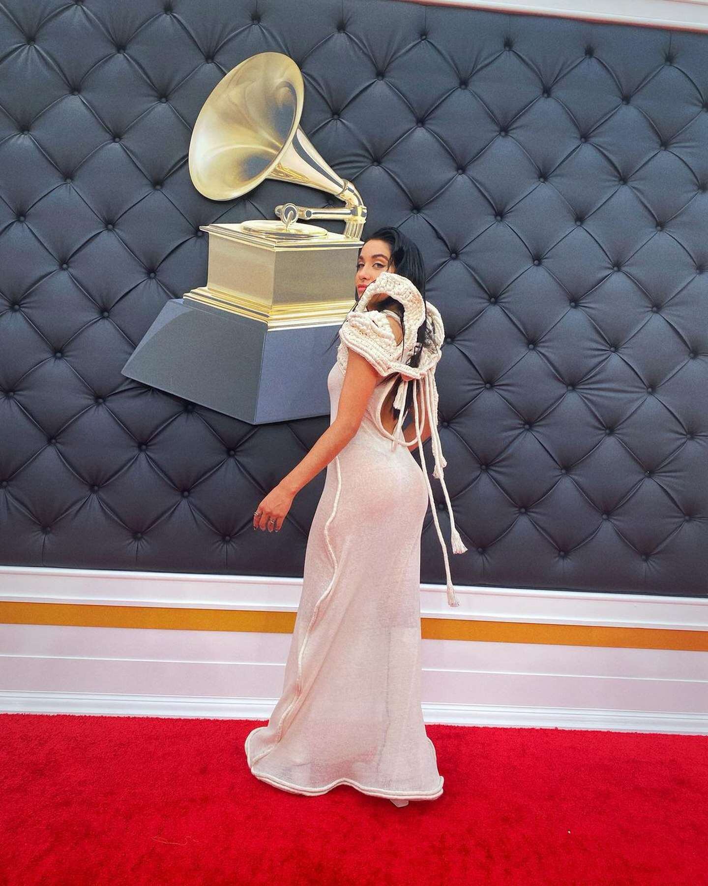 María Becerra en los Premios Grammy 2022. Foto web.