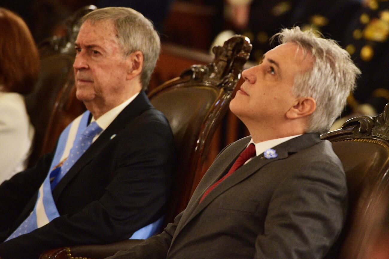 El gobernador de Córdoba, Juan Schiaretti, y el intendente capitalino Martin Llaryora en el Tedeum en la Catedral. (José Gabriel Hernández / La Voz)