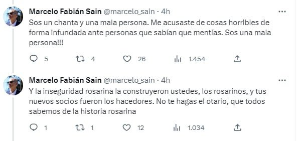 Los políticos discutieron por la seguridad en Twitter