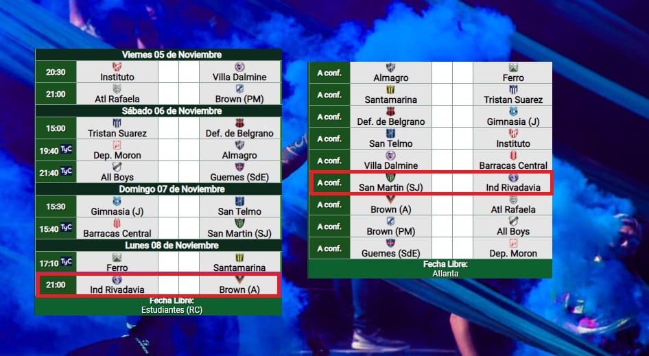 Las dos fechas que restan de la Primera Nacional.