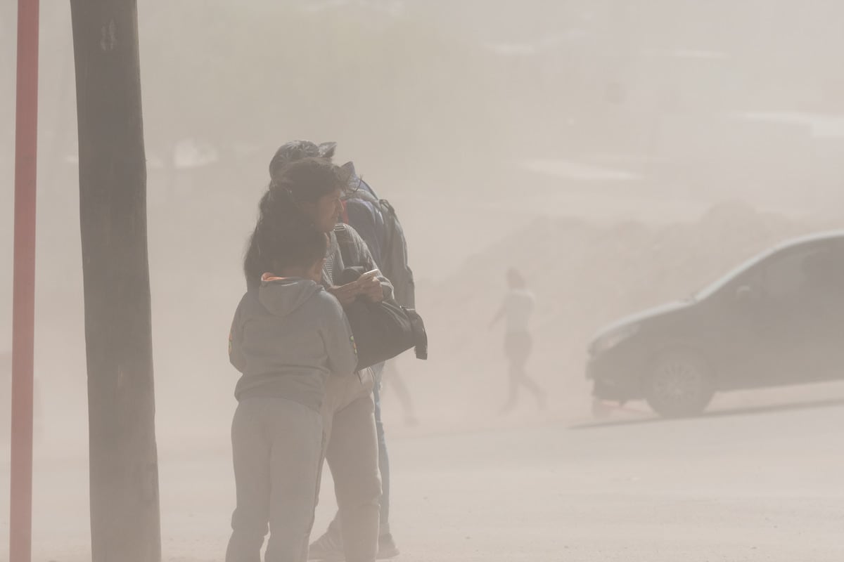 Bajó este mediodía el viento Zonda en la zona de Chacras de Coria y Vuistalba de Luján de Cuyo.
Como ocurre siempre, la temperatura se eleva, la visibilidad disminuye notablemente.

Foto: Ignacio Blanco / Los Andes 