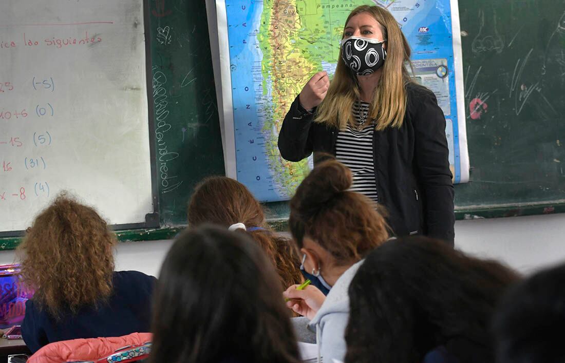 Las clases presenciales durante la pandemia.
Foto: Orlando Pelichotti