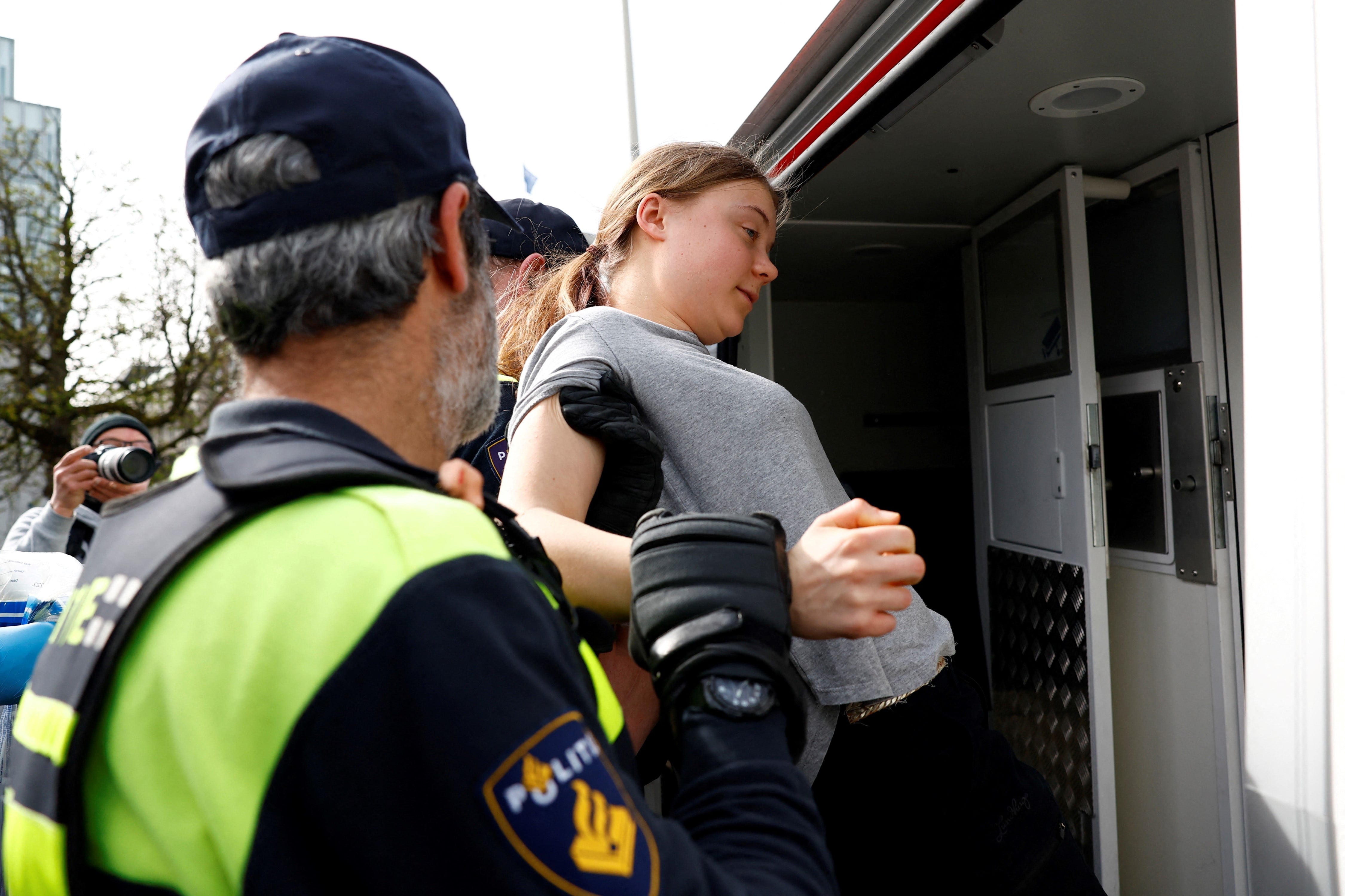 Greta Thunberg, detenida en Países Bajos.