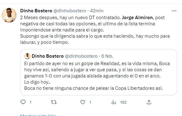 Usuarios de las redes sociales tuvieron reacciones a favor y en contra de Jorge Almirón como nuevo DT de Boca.