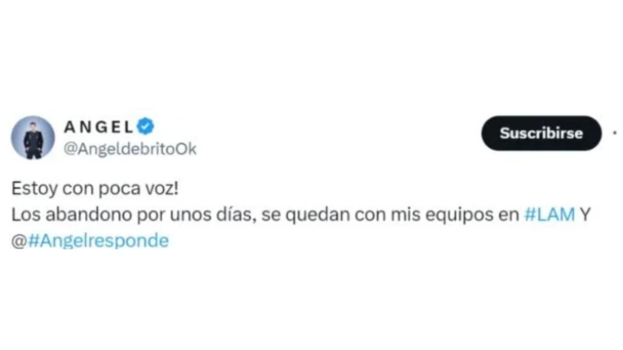 La explicación de Ángel de Brito sobre su ausencia a LAM.