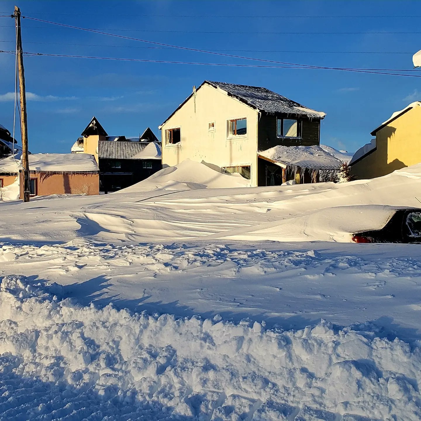 Impresionante nevada en Caviahue, Neuquén.