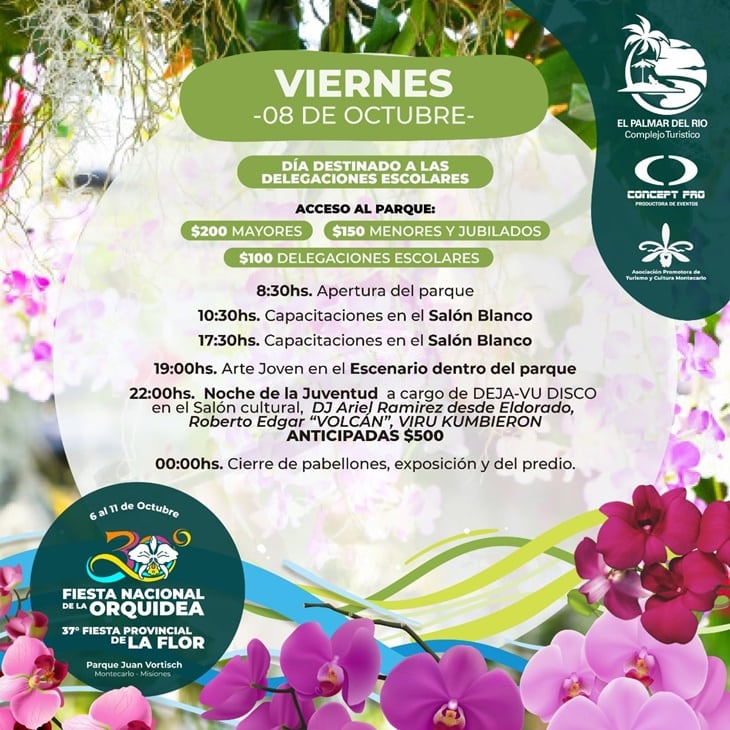 El municipio de Montecarlo se prepara para la 30° Fiesta Nacional de la Orquídea y 37° Provincial de la Flor.