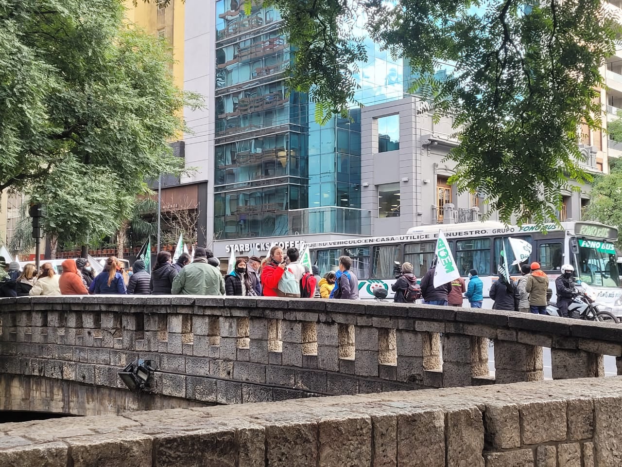 Manifestantes en Colón y Cañada (Ilustrativa).