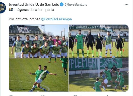 Juventud Unida perdió de visitante ante Ferro de General Pico.