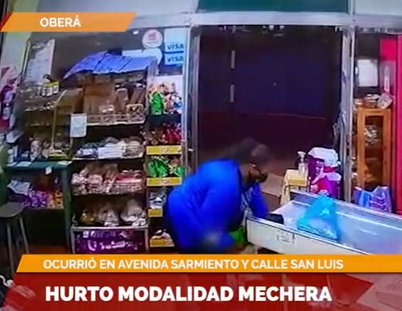 Robo “mechero” en un local comercial de Oberá.