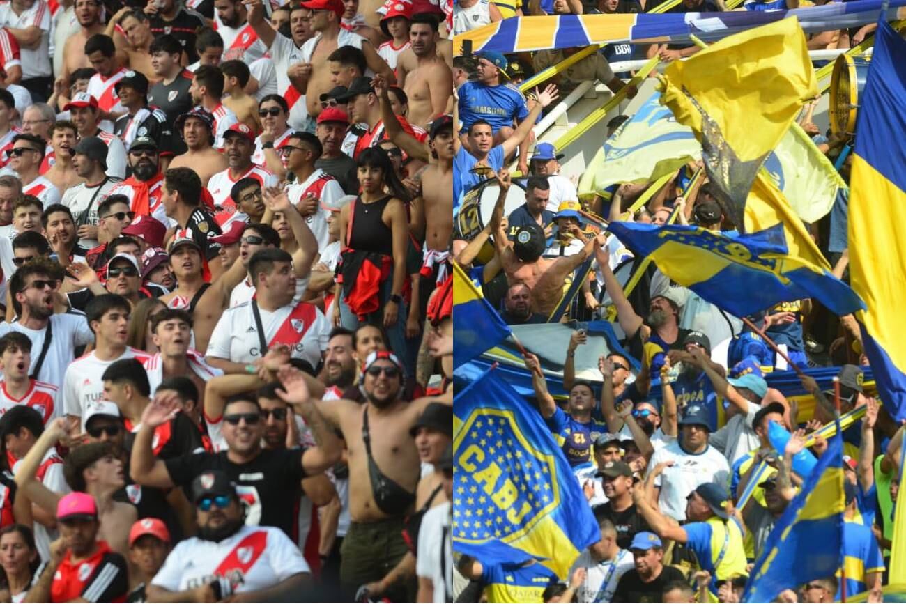 Los hinchas de River y Boca en Córdoba, un show tremendo en el Kempes.