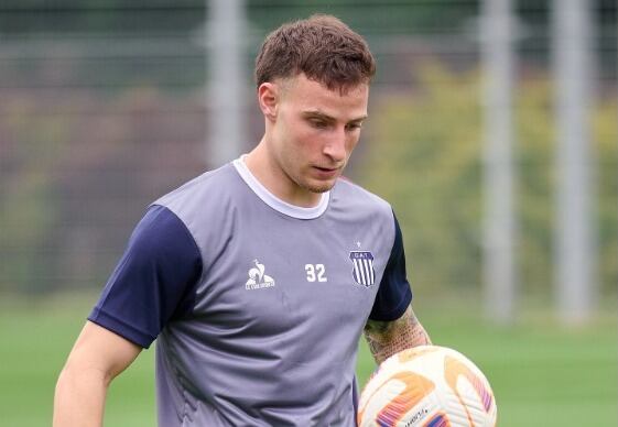 Bruno Barticciotto, a pleno. El delantero de Talleres habló en la previa a debut con Zenit por la Winline Summer Cup de Rusia. (Prensa Talleres)