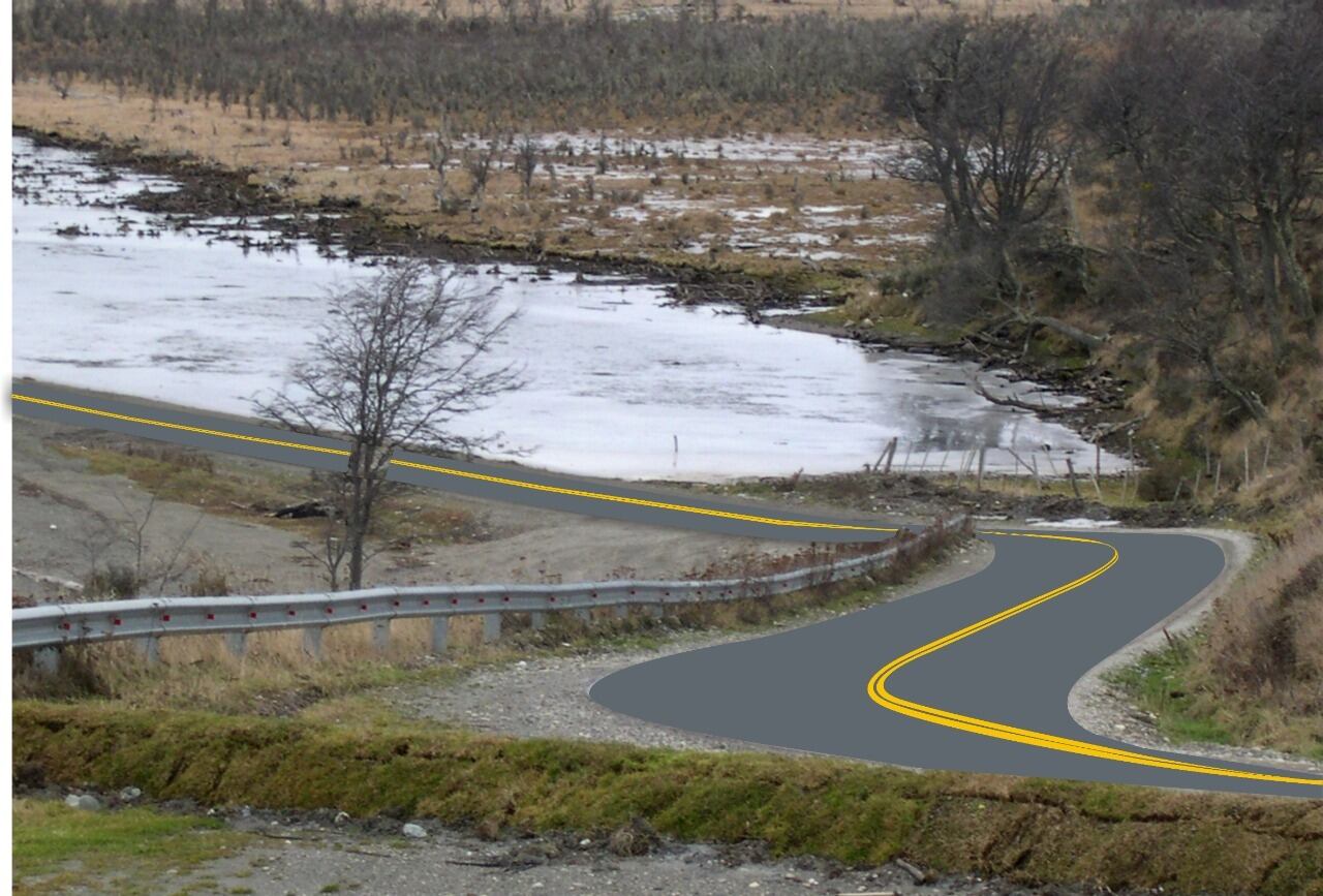 Render de la bajada al lago.