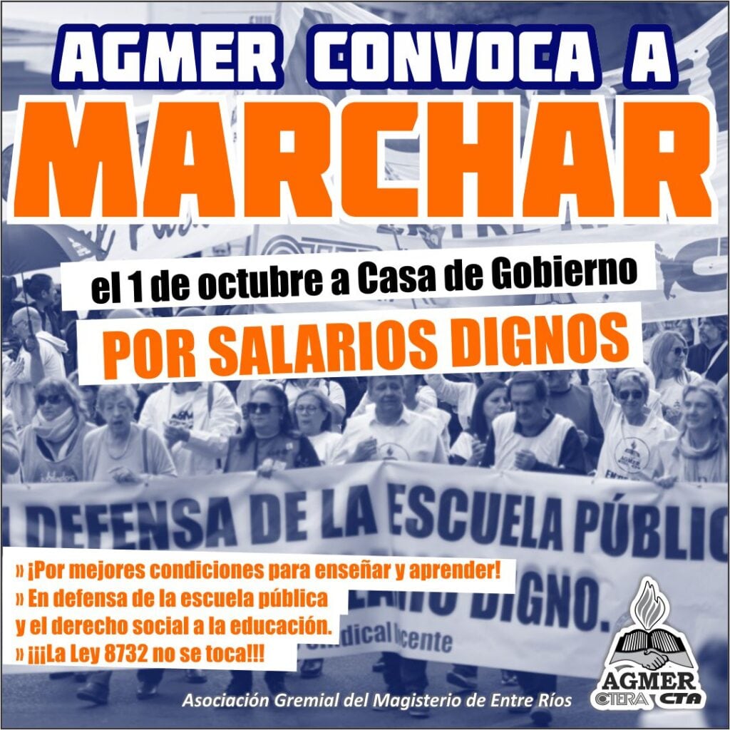 Marcha de AGMER, 2 de octubre de 2024.