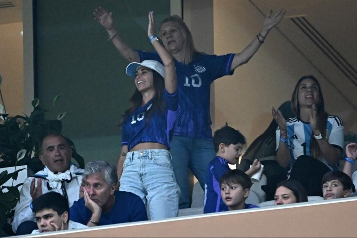 Hasta las lágrimas: así vivió Antonela Roccuzzo el tercer gol Argentina ante Francia
