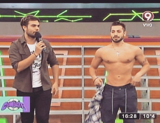 Sebastián y su participación en "Combate". (Foto: captura Canal 9)