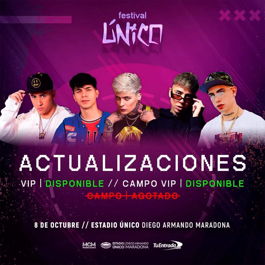 Lit Killah, Rusherking, FMK, Ecko y Luck Ra se presentan en el "Festival Único".