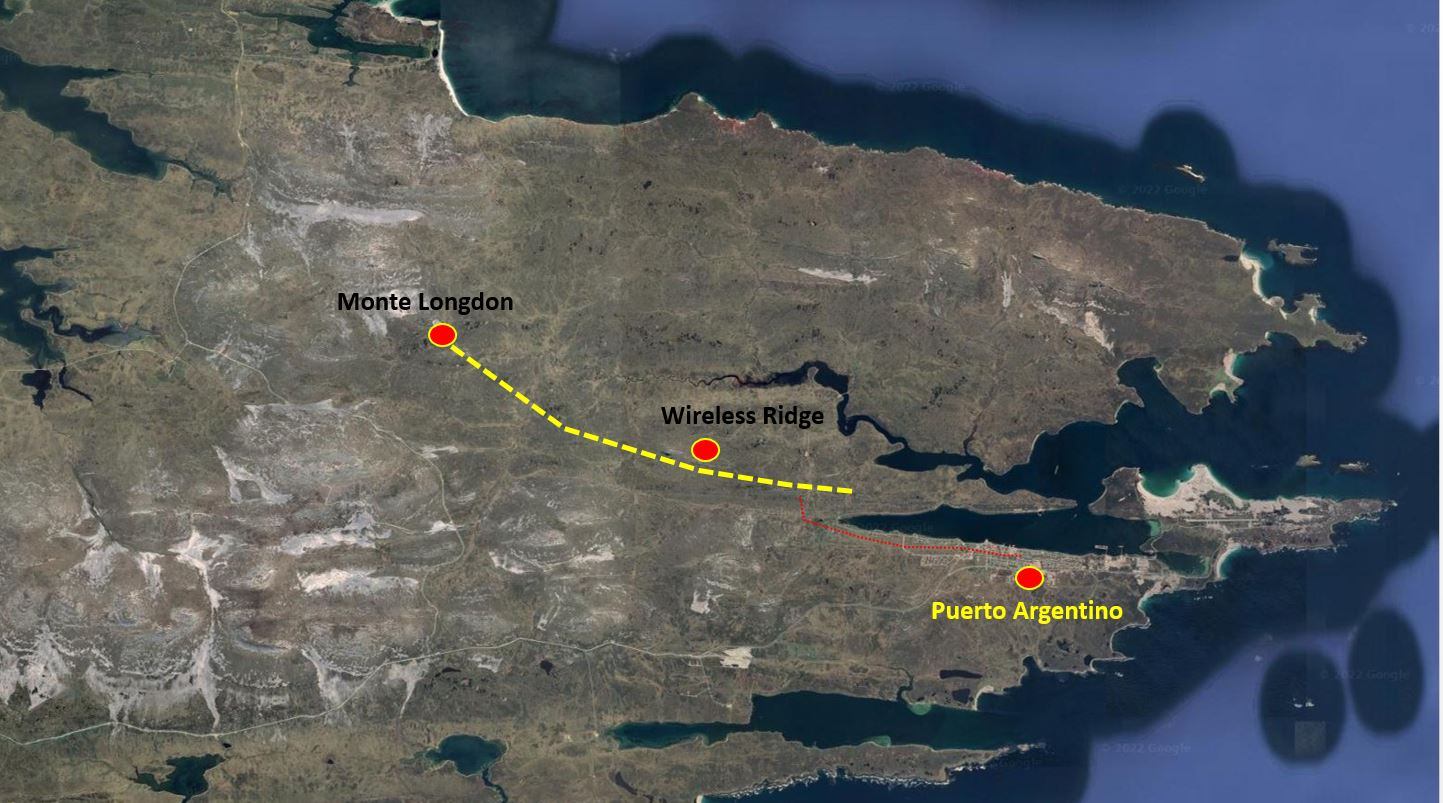 El Regimiento de Infantería 7, del Ejército Argentino, cubrió el frente de combate desde Monte Longdon hacia el este, a lo largo de 11 kilómetros. Allí, desde el 11 hasta el 14 de junio, se libraron las batallas más cruentas con el avance británico. 