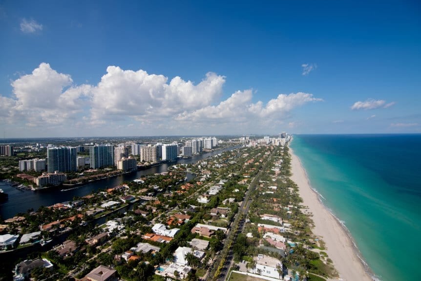 Vista desde el nuevo piso de la familia Messi en Florida