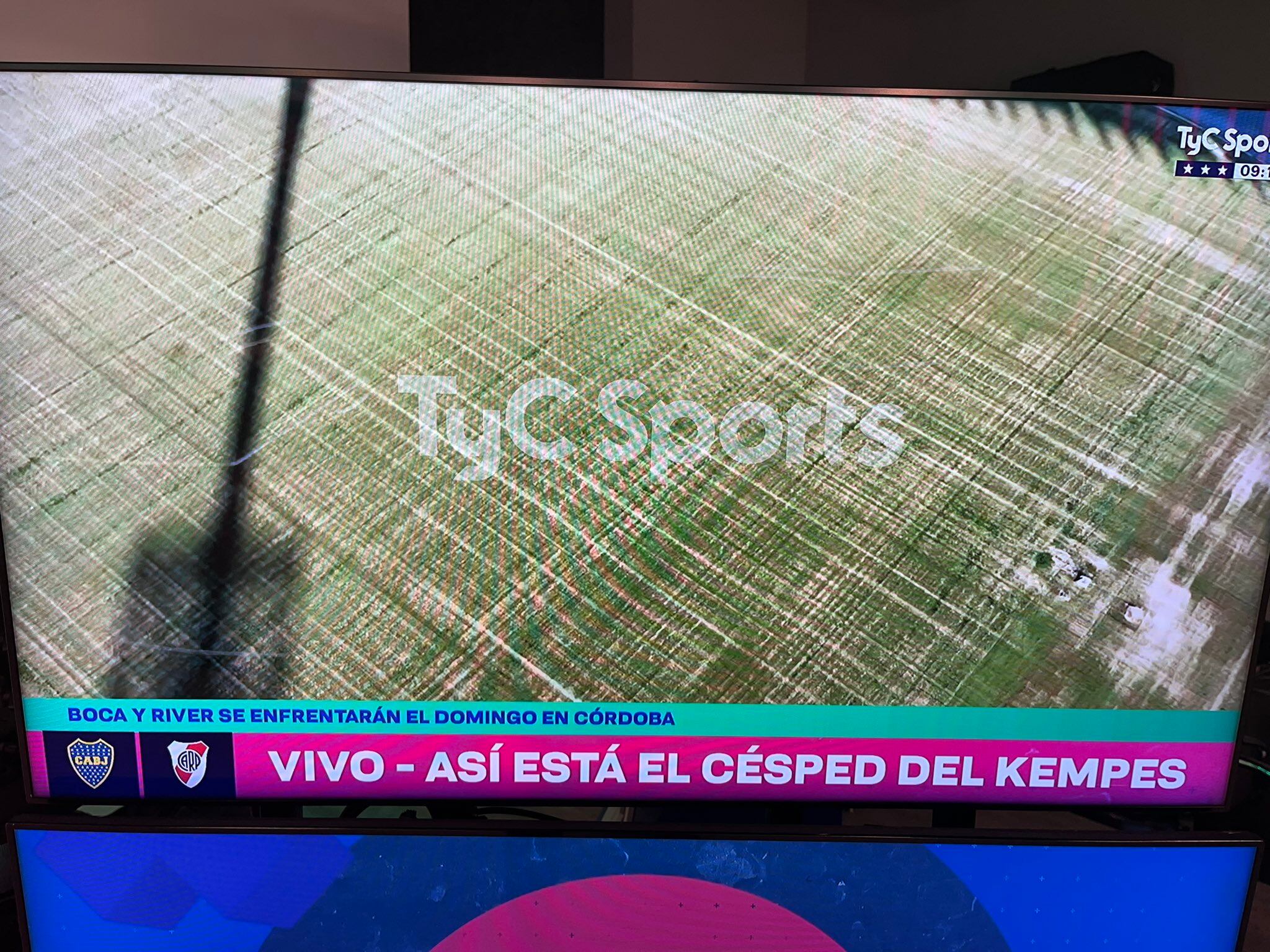 Imágenes del estado del campo de juego del Mario Alberto Kempes.