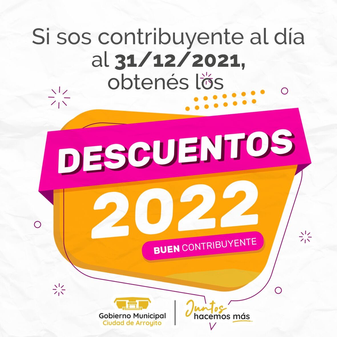 Descuentos 2022 impuestos en Arroyito