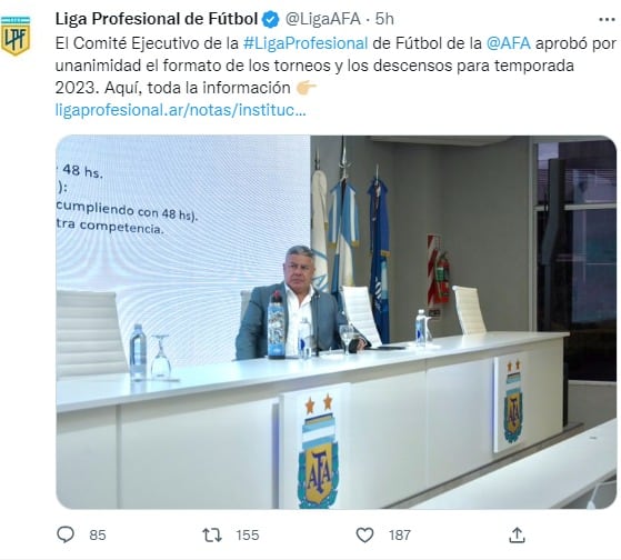 La Liga Profesional comienza el 27 de enero. Con descensos.