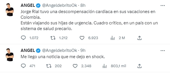 La noticia fue confirmada por Ángel de Brito.