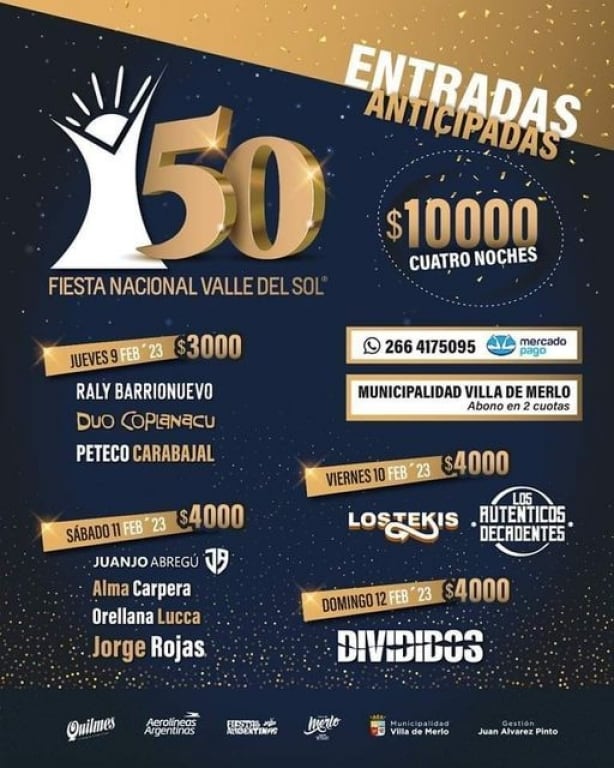 Festival Valle del Sol, Villa de Merlo, San Luis.